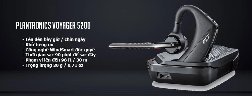 Đánh giá Plantronics Voyager 5200 chi tiết nhất
