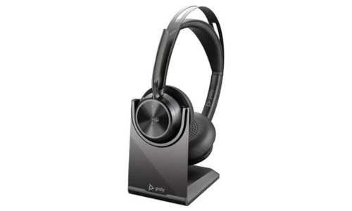 Tai nghe USB-C được chứng nhận của Poly Voyager Focus 2 Microsoft Teams có đế sạc