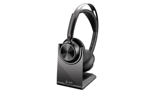 Tai nghe Poly Voyager Focus 2 UC + Cáp USB-A đến USB-C + Đế sạc
