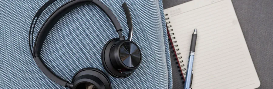 Ảnh minh họa cho đặc điểm trải nghiệm âm thanh chuyên nghiệp của tai nghe Poly Voyager Focus 2