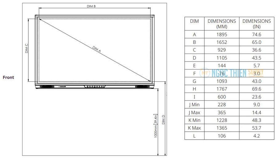 Màn hình tương tác Promethean ActivPanel Cobalt 75