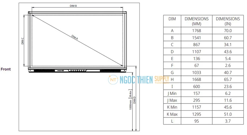 Màn hình tương tác Promethean ActivPanel Titanium 70