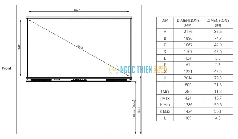 Màn hình tương tác Promethean ActivPanel Titanium 86