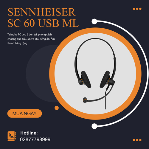 Tai nghe Sennheiser SC 60 USB ML