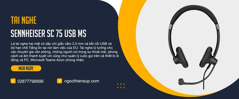 Tai nghe Sennheiser SC 75 USB MS