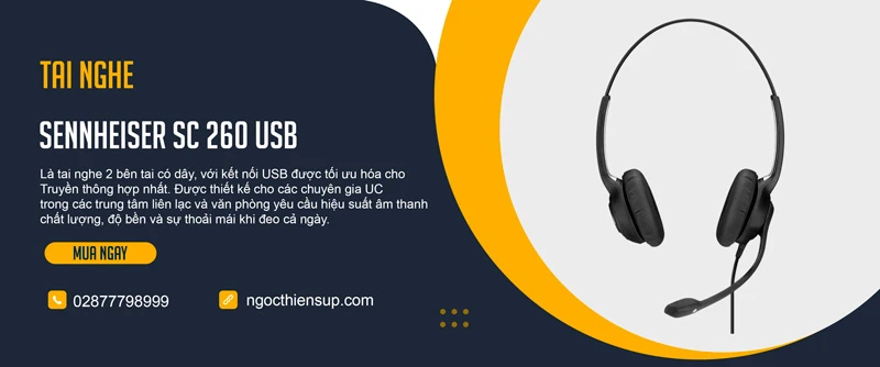 Tai nghe Sennheiser SC 260 USB
