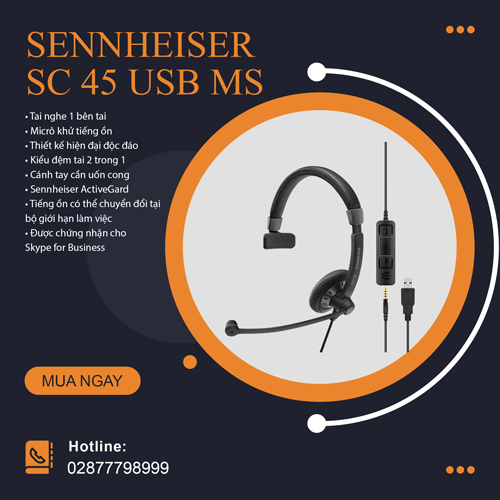 Tai nghe Sennheiser SC 45 USB MS