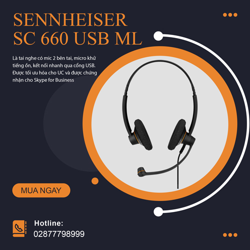 Tai nghe Sennheiser SC 660 usb ml