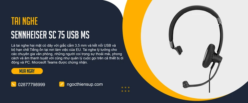 Tai nghe Sennheiser SC 60 USB ML