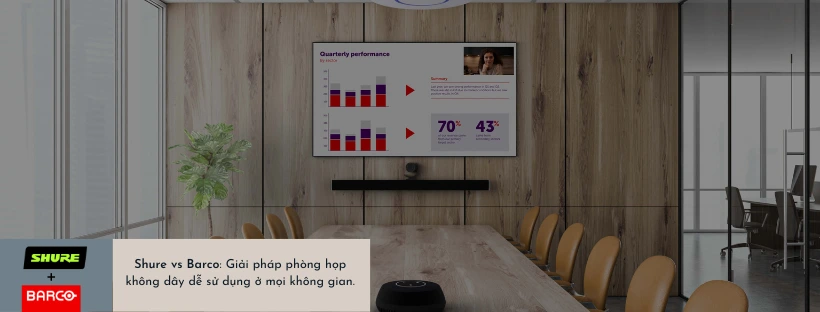 Shure vs Barco: Giải pháp phòng họp không dây chuyên nghiệp