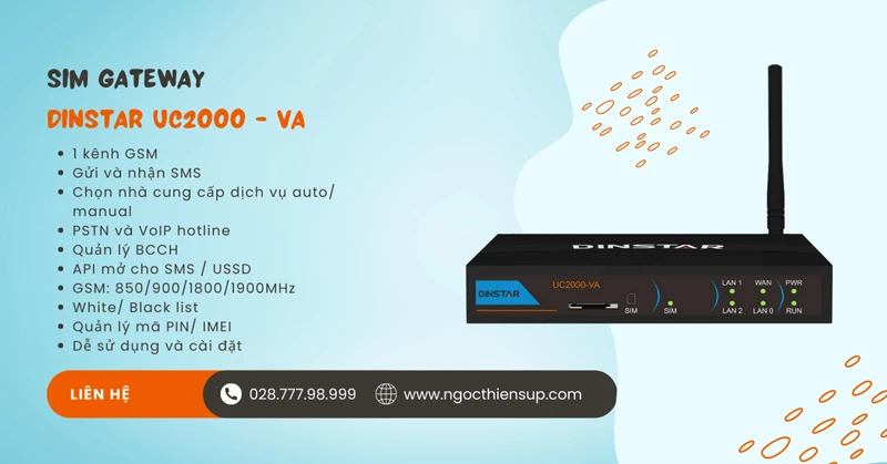 Sim Gateway Dinstar UC2000 - VA