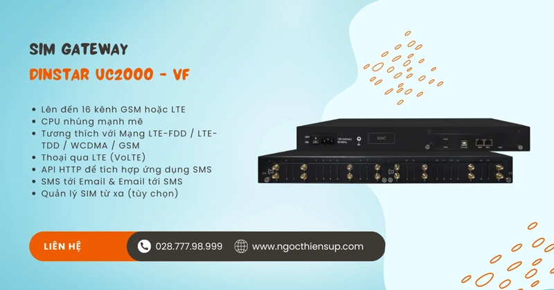 Sim Gateway Dinstar UC2000 - VF