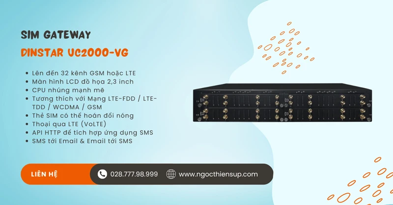 Sim Gateway Dinstar UC2000 - VG