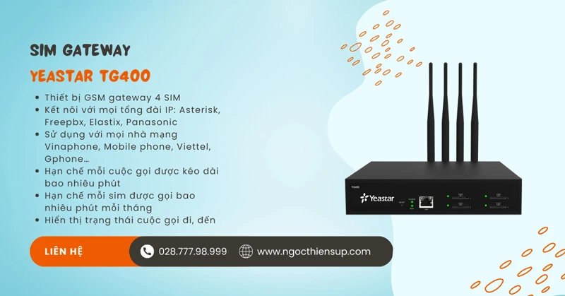 Sim Gateway Yeastar TG400