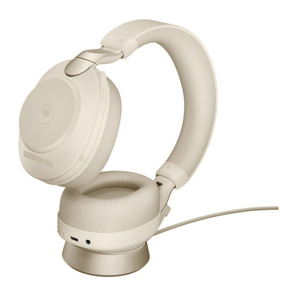 Tai nghe Jabra Evolve2 85 - USB-A MS Teams Stereo with Charging Stand - Beige | 28599-999-988