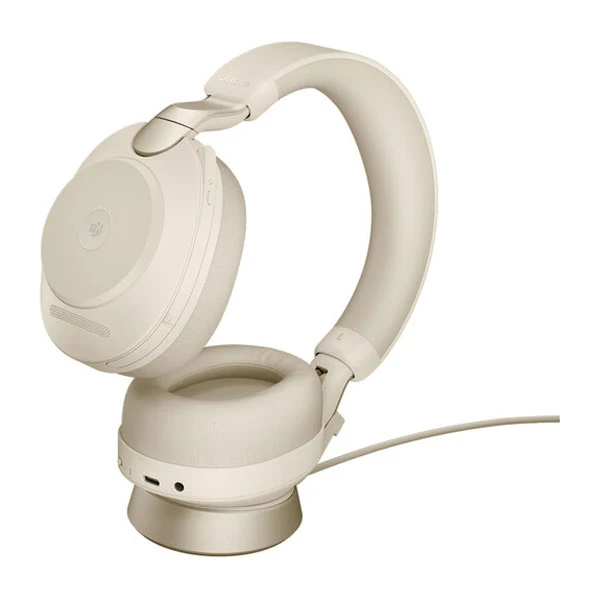 Tai nghe Jabra Evolve2 85 - USB-C MS Teams Stereo with Charging Stand - Beige | 28599-999-888