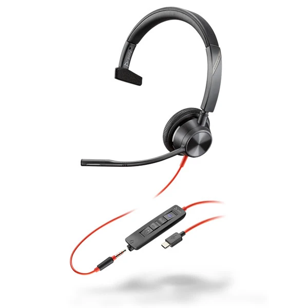 Tai nghe Plantronics Blackwire 3315, Microsoft, USB-C | P/N: 214015-101