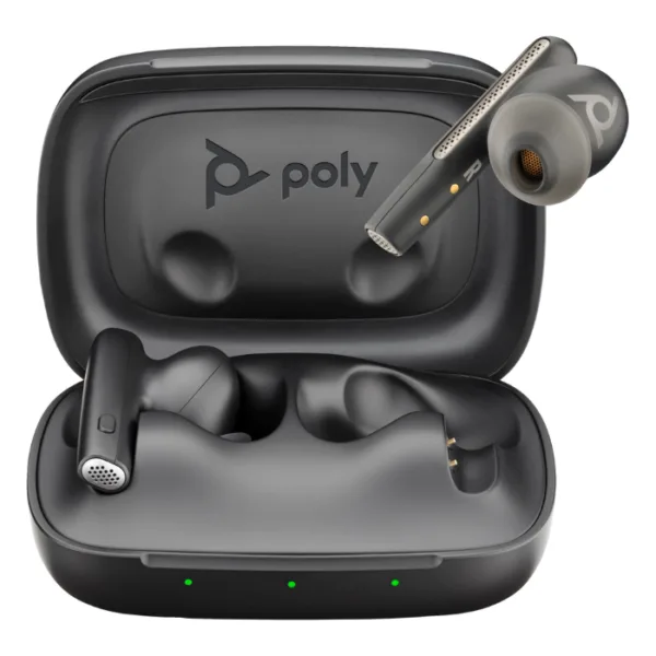 Ảnh sản phẩm tai nghe Poly Voyager Free 60 Carbon Black + Hộp sạc cơ bản
