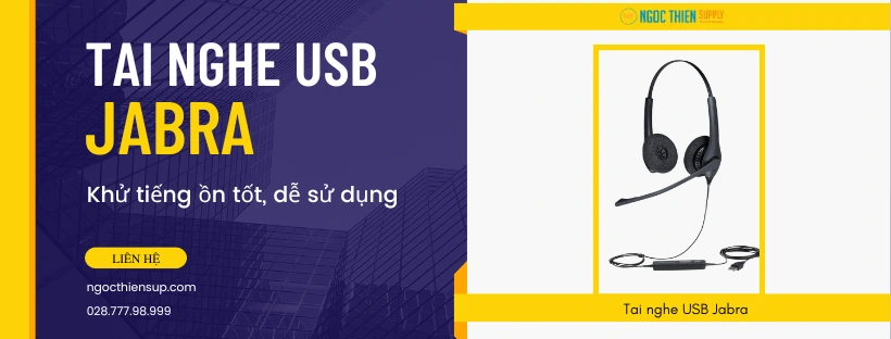 Tai nghe USB Jabra - khử tiếng ồn tốt, dễ sử dụng
