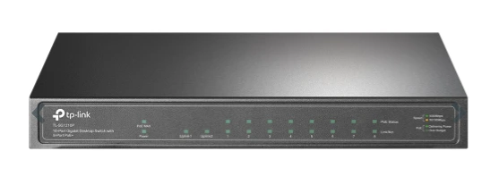 10-Port Gigabit with 8-Port PoE+ Desktop Switch TP-LINK TL-SG1210P