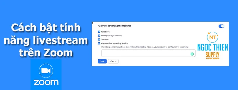 Cách bật tính năng livestream trên Zoom
