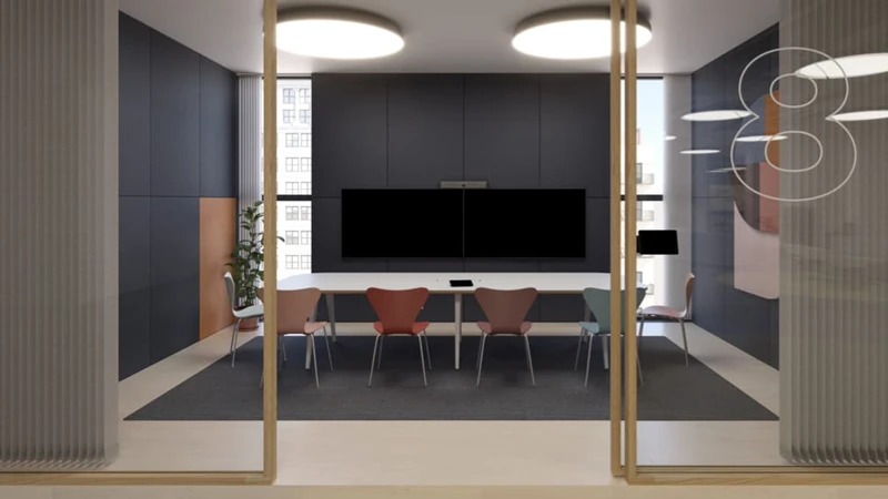 Ví dụ không gian phòng họp của Neat Bar Pro