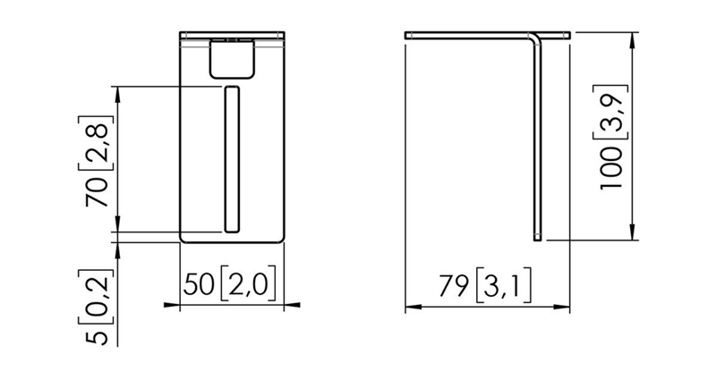 Kích thước của giá treo loa soundbar Vogel's RISE A121