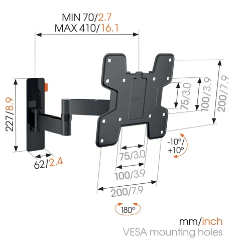 Kích thước giá treo WALL 3145 (Black)