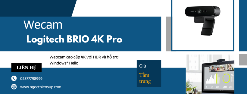 Webcam Logitech BRIO 4K Pro cho doanh nghiệp