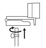 Giữ chặt webcam trên giá ba chân của bạn bằng cách vặn nó vào sợi chỉ ¼ inch.