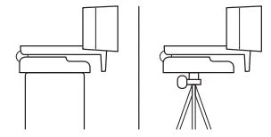 Đặt webcam của bạn cùng với giá ba chân ở bất kỳ đâu bạn muốn đến vị trí tốt nhất để tạo khung hình cho chính mình.