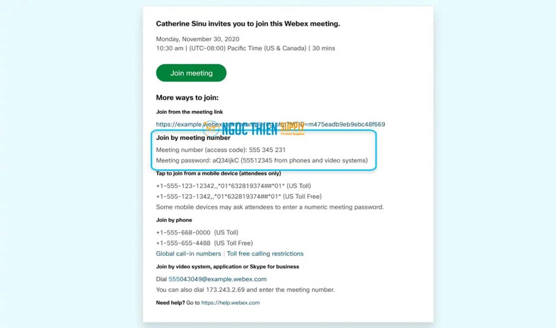 Cách tham gia cuộc họp Webex