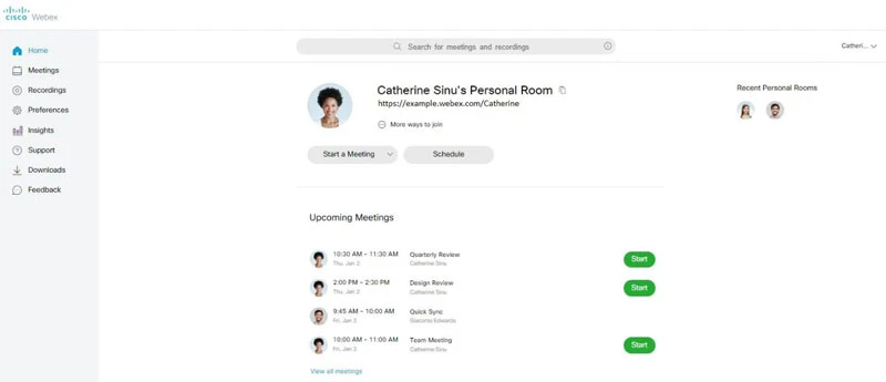 Cách bắt đầu cuộc họp Webex
