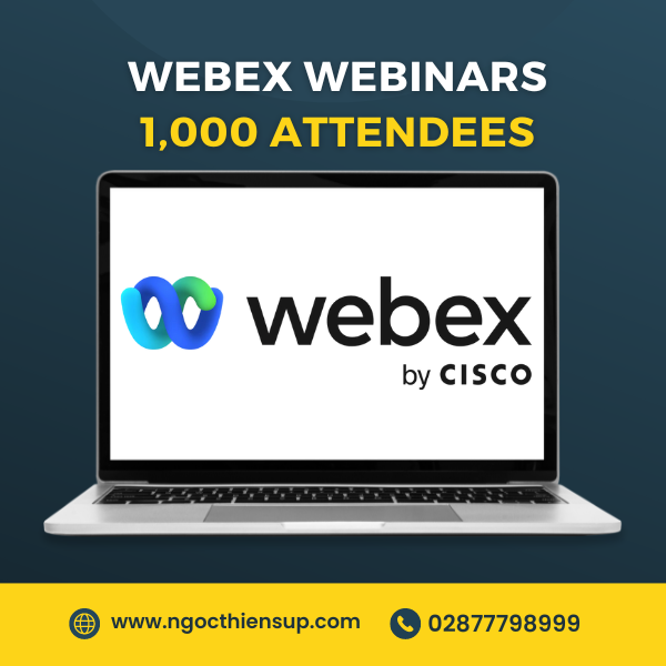 Phần mềm họp trực tuyến Webex Webinars 1,000 attendees