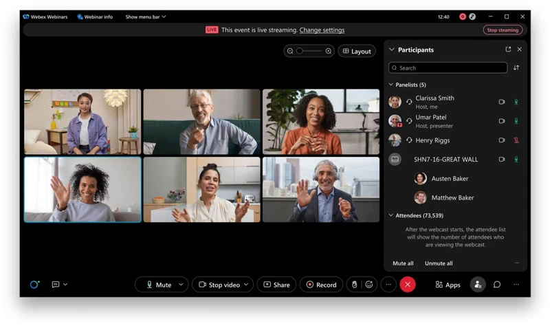 Webex Webinars - Phạm vi toàn cầu