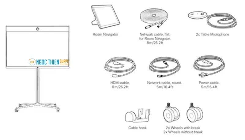 Webex Room 55 single w/ Wheel base
