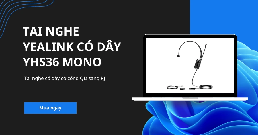 Tai nghe Yealink có dây YHS36 Mono