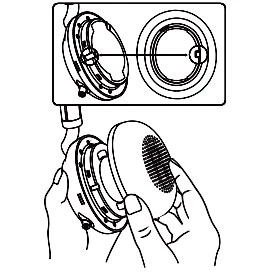 Tháo miếng đệm qua tai ra khỏi tai nghe