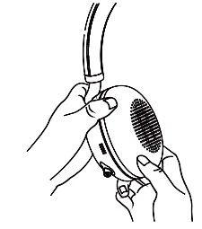 Nhấn chặt tai nghe và đệm tai