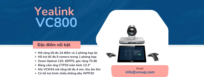 VC800 - Bộ thiết bị hội nghị Yealink cho phòng vừa và lớn