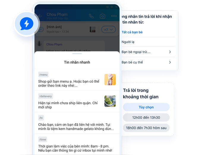 Zalo Business - Tin nhắn tự động, tin nhắn nhanh
