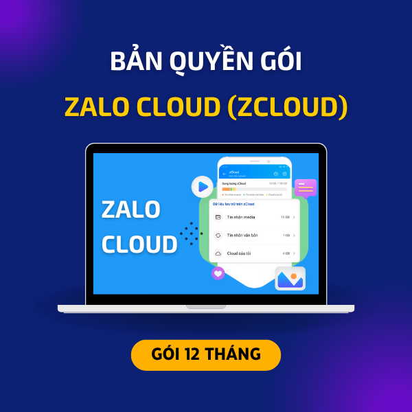 Bản quyền gói zCloud (Zalo Cloud)