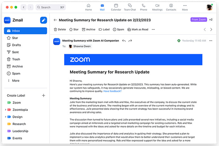 In Zoom Meetings