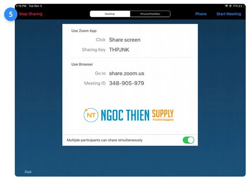 Cách chia sẻ màn hình trên Zoom Rooms