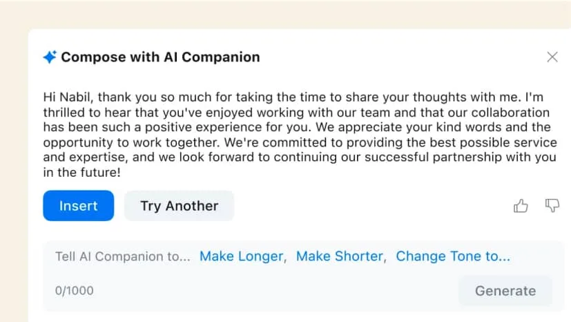 Soạn thảo câu trả lời trò chuyện