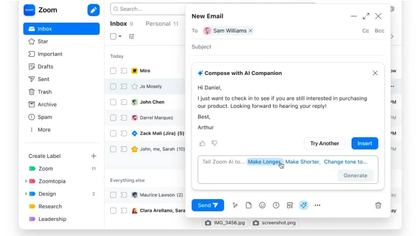 Soạn thảo một email phản hồi