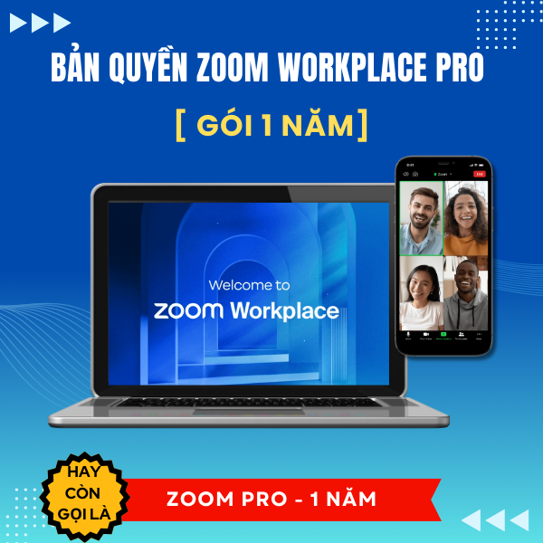 Phần mềm họp hội nghị Zoom Pro [Gói 1 năm]