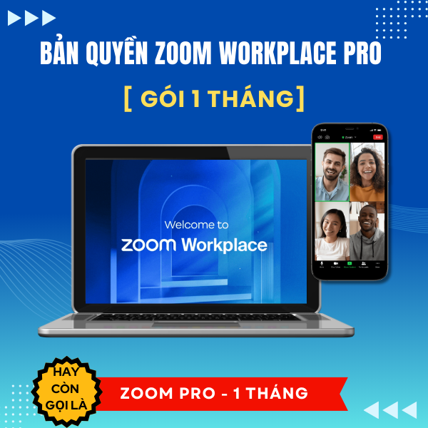 Phần mềm họp hội nghị Zoom Pro [Gói 1 tháng]