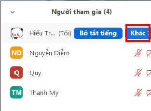 Sau đó bạn tìm đến tên của mình trong danh sách, rồi nhấn vào nó