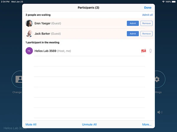 Chấp nhận tất cả người tham gia từ phòng chờ